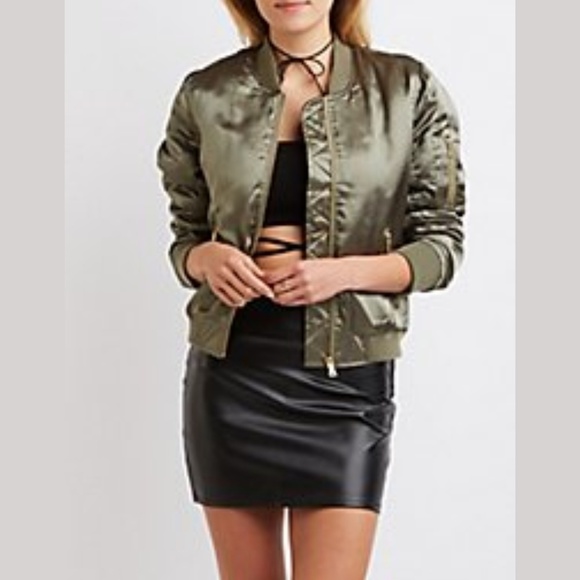 NEW Nasty Gal satin green bomber jacket - Picture 2 of 8